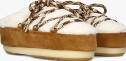 MOON BOOT vachtlaarzen mule shearling cognac New