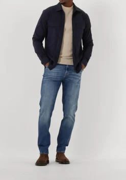 GENTI e overshirt oaks shirt jacket zip donkerblauw Sale