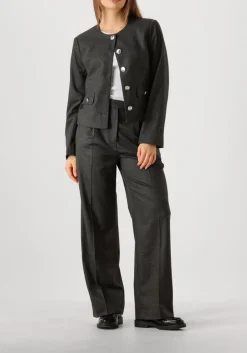 SECOND FEMALE donkergrijze blazer wake tailored jacket donkergrijs Clearance