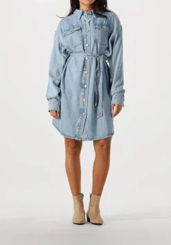 7 FOR ALL MANKIND e mini jurk shirt dress lichtblauw New